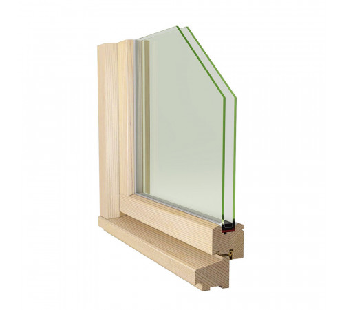 Окно деревянное Timber&style 1000х1000х45 мм 2 створки левая глухая правая поворотная Окно деревянное Timber&style 1000х1000х45 мм 2 створки левая глухая правая поворотная