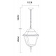 Светильник садово-парковый подвесной Arte Lamp Bremen черный 260 мм E27 60 Вт IP44 (A1015SO-1BK)