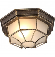 Светильник садово-парковый настенный Arte Lamp Pegasus черно-золотой E27 60 Вт IP44 (A3121PF-1BN)
