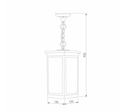 Светильник садово-парковый подвесной Elektrostandard Lame коричневый 935 мм E27 60 Вт IP33 (a047204)