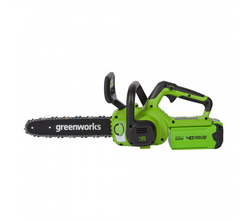 Пила цепная аккумуляторная Greenworks 40V G40CS30IIK2 40 В 12' шаг 3/8' паз 1,1 мм 45 звеньев Li-Ion 2Ач 1 АКБ и ЗУ (2007807UA) Пила цепная аккумуляторная Greenworks 40V G40CS30IIK2 40 В 12' шаг 3/8' паз 1,1 мм 45 звеньев Li-Ion 2Ач 1 АКБ и ЗУ (2007807UA)