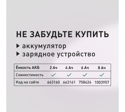 Мини-пила цепная аккумуляторная КМ АТОМ 18 В 4' шаг 1/4' паз 1,1 мм 32 звена без АКБ и ЗУ (CMCS-181) Мини-пила цепная аккумуляторная КМ АТОМ 18 В 4' шаг 1/4' паз 1,1 мм 32 звена без АКБ и ЗУ (CMCS-181)