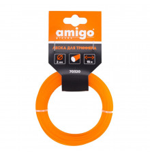 Леска для триммера Amigo круг 2 мм х 15 м оранжевая (70320)