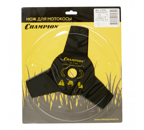 Нож для триммера Champion Т333 255х25,4 мм 3 зуба (C5101) Нож для триммера Champion Т333 255х25,4 мм 3 зуба (C5101)
