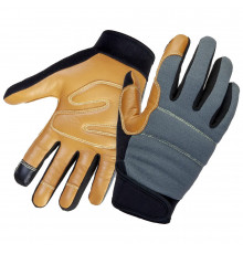 Перчатки кожаные виброзащитные Jeta Safety коричневые 9 (L) (JAV06)