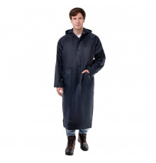 Плащ влагозащитный унисекс нейлон с ПВХ покрытием КМ (one size) рост 180-186 см синий