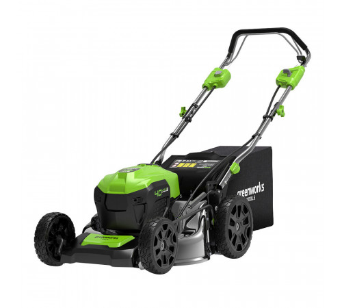 Газонокосилка аккумуляторная Greenworks 40V GD40LM46SPK4 40 В 46 мм 4Ач Li-Ion 1 АКБ и ЗУ (2506807UB) Газонокосилка аккумуляторная Greenworks 40V GD40LM46SPK4 40 В 46 мм 4Ач Li-Ion 1 АКБ и ЗУ (2506807UB)