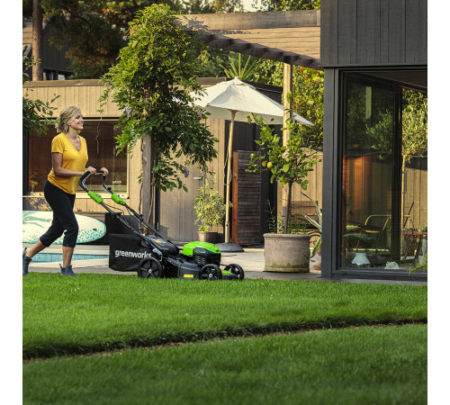 Газонокосилка аккумуляторная Greenworks 40V GD40LM46SPK4 40 В 46 мм 4Ач Li-Ion 1 АКБ и ЗУ (2506807UB) Газонокосилка аккумуляторная Greenworks 40V GD40LM46SPK4 40 В 46 мм 4Ач Li-Ion 1 АКБ и ЗУ (2506807UB)
