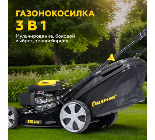 Газонокосилка бензиновая Champion LM5345 6 л.с. Газонокосилка бензиновая Champion LM5345 6 л.с.