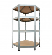 Стеллаж металлический серый AR Shelving Corner Rivet 1800x900x450 мм 4 полки