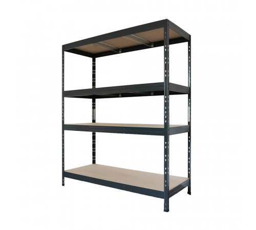 Стеллаж металлический черный AR Shelving 1800x1600x600 мм 4 полки