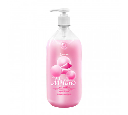 Жидкое мыло Grass Milana Fruit Bubles с дозатором 1 л Жидкое мыло Grass Milana Fruit Bubles с дозатором 1 л