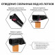 Лоток водоотводный пластиковый 1000х145х120 мм Gidrolica с чугунной решеткой класс С250 (8016)