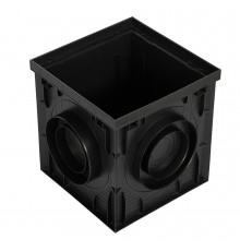 Дождеприемник пластиковый 300х300 мм Standartpark Polymax Basic черный