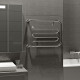 Полотенцесушитель водяной MyFrea 500х600 мм фокстрот с боковым подключением 500 мм с полкой хром