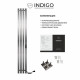 Полотенцесушитель электрический Indigo Style Pro 1200х180 мм 165 Вт с терморегулятором графит металлик