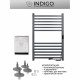 Полотенцесушитель электрический Indigo Attic 800х530 мм 90 Вт с терморегулятором серый