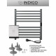Полотенцесушитель электрический Indigo Attic 600х530 мм 80 Вт с терморегулятором серый
