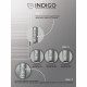 Полотенцесушитель электрический Indigo Arc Lux 600х432 мм 55 Вт с терморегулятором хром