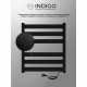 Полотенцесушитель электрический Indigo Oktava Slim 5 600х530 мм 70 Вт с терморегулятором черный муар