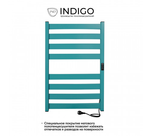 Полотенцесушитель электрический Indigo Oktava Slim 5 800х530 мм 90 Вт с терморегулятором зеленый Полотенцесушитель электрический Indigo Oktava Slim 5 800х530 мм 90 Вт с терморегулятором зеленый
