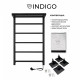 Полотенцесушитель электрический Indigo Forma с полкой 800х530 мм 120 Вт с терморегулятором черный муар