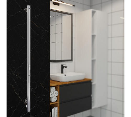 Полотенцесушитель электрический Indigo Style Pro 1200х30 мм 55 Вт с терморегулятором серебристый