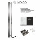 Полотенцесушитель электрический Indigo Style Pro 1200х130 мм 107 Вт с терморегулятором графит металлик