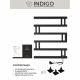 Полотенцесушитель электрический Indigo Muza 630х500 мм 128 Вт с терморегулятором черный муар