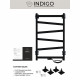 Полотенцесушитель электрический Indigo Element 700х430 мм 75 Вт с терморегулятором черный муар