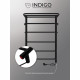 Полотенцесушитель электрический Indigo Hit с полкой 800х525 мм 90 Вт черный муар