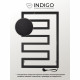 Полотенцесушитель электрический Indigo Rodos 800х530 мм 152 Вт с терморегулятором черный муар