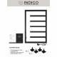 Полотенцесушитель электрический Indigo Sirtaki 800х530 мм 180 Вт с терморегулятором черный муар