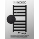 Полотенцесушитель электрический Indigo Oktava Slim 5 800х430 мм 85 Вт с терморегулятором черный муар