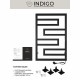 Полотенцесушитель электрический Indigo Flavio Slim 800х530 мм 136 Вт с терморегулятором черный муар