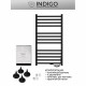 Полотенцесушитель электрический Indigo Attic Romb 1000х530 мм 120 Вт с терморегулятором черный муар