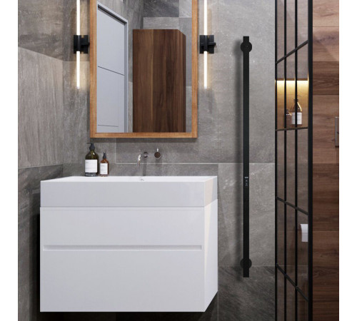 Полотенцесушитель электрический Indigo Style Pro 1200х30 мм 55 Вт с терморегулятором черный муар Полотенцесушитель электрический Indigo Style Pro 1200х30 мм 55 Вт с терморегулятором черный муар