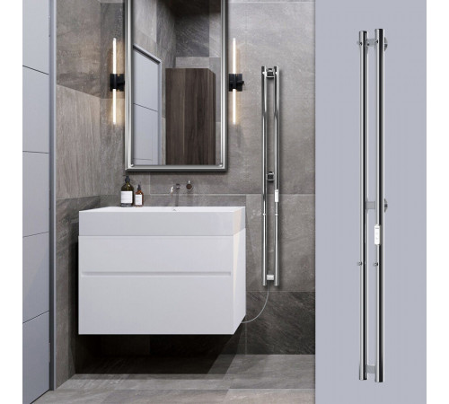 Полотенцесушитель электрический Indigo Style 1200х100 мм 65 Вт с терморегулятором хром Полотенцесушитель электрический Indigo Style 1200х100 мм 65 Вт с терморегулятором хром