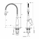 Смеситель для кухни Lemark Linara хром с гибким изливом однорычажный (LM0413C)