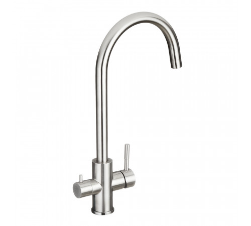 Смеситель для кухни Corsa Deco Pride Steel сталь с высоким изливом с подключением к фильтру (966379) Смеситель для кухни Corsa Deco Pride Steel сталь с высоким изливом с подключением к фильтру (966379)