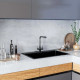 Смеситель для кухни Mixline MLSS-0320 графит с высоким изливом с подключением к фильтру (553820)