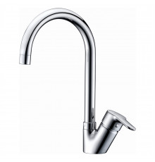 Смеситель для кухни WasserKraft Ruhr хром с высоким изливом однорычажный (24407)