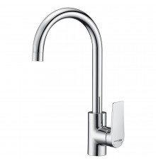 Смеситель для кухни WasserKraft Lopau хром с высоким изливом однорычажный (3207)