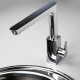 Смеситель для кухни WasserKraft Berkel хром с высоким изливом однорычажный (4807)