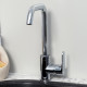Смеситель для кухни WasserKraft Alz хром с высоким изливом однорычажный (28807)