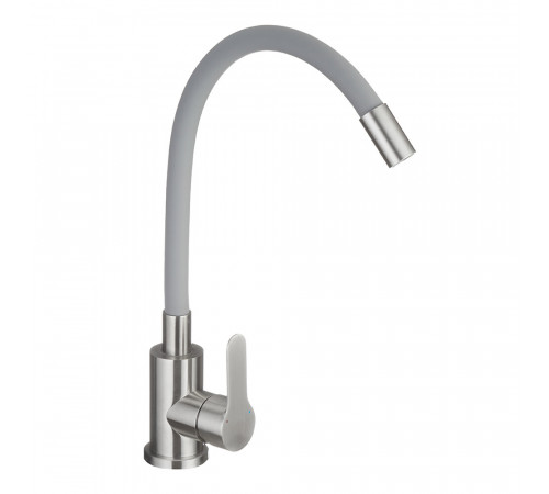 Смеситель для кухни Corsa Deco Vega Steel сталь/серый с гибким изливом однорычажный (966367) Смеситель для кухни Corsa Deco Vega Steel сталь/серый с гибким изливом однорычажный (966367)