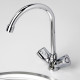 Смеситель для кухни WasserKraft Amper хром с высоким изливом двухвентильный (2907)