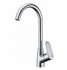 Смеситель для кухни WasserKraft Vils хром с высоким изливом однорычажный (5607)