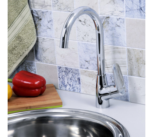 Смеситель для кухни WasserKraft Vils хром с высоким изливом однорычажный (5607) Смеситель для кухни WasserKraft Vils хром с высоким изливом однорычажный (5607)