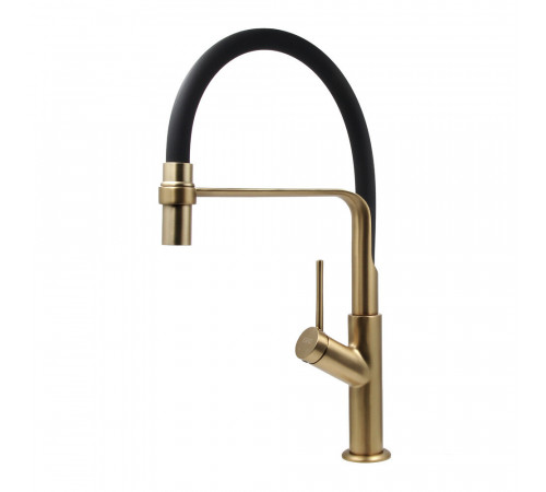 Смеситель для кухни Esko Gold черный/золото с гибким изливом однорычажный (K50GB) Смеситель для кухни Esko Gold черный/золото с гибким изливом однорычажный (K50GB)